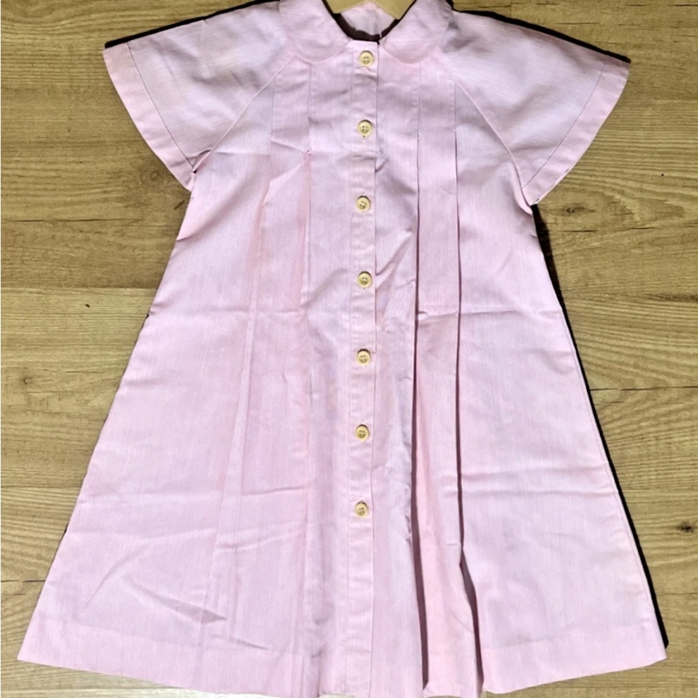 Vintage French House CHAM Girls Dress Peter Pan Collar Size 6‎